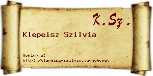 Klepeisz Szilvia névjegykártya
